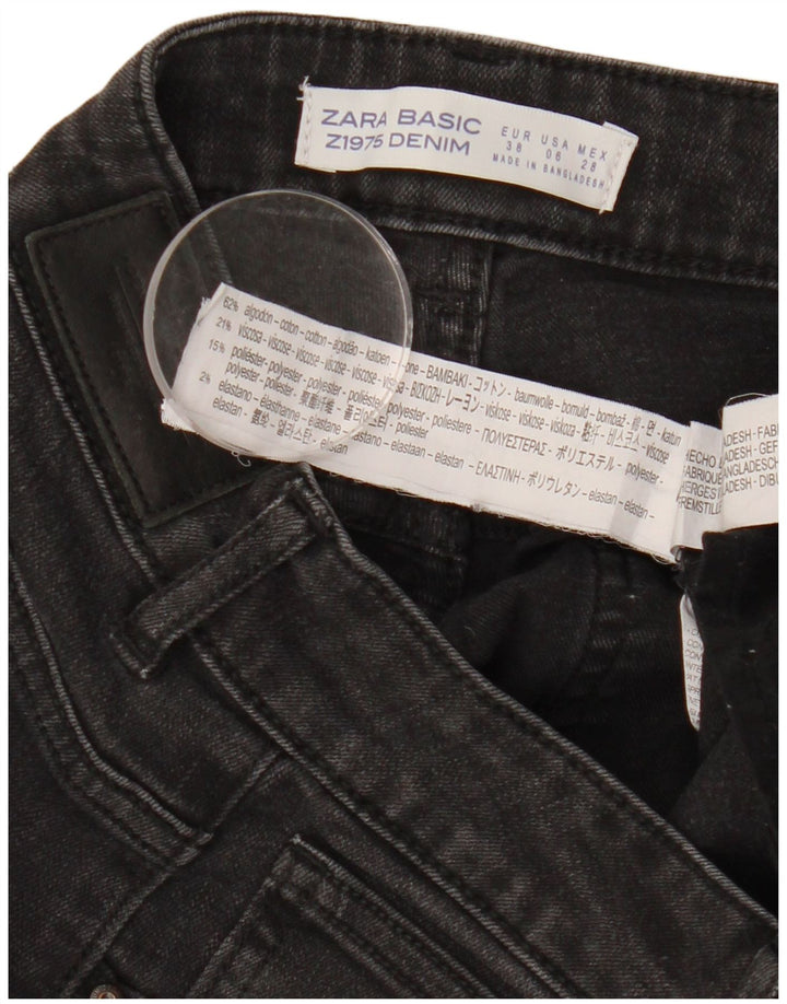 Jean skinny ZARA femme EU 38 petit W28 L26 coton noir