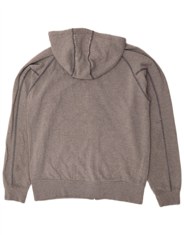Asics Sweat à capuche zippé graphique pour hommes, grand gris, coton