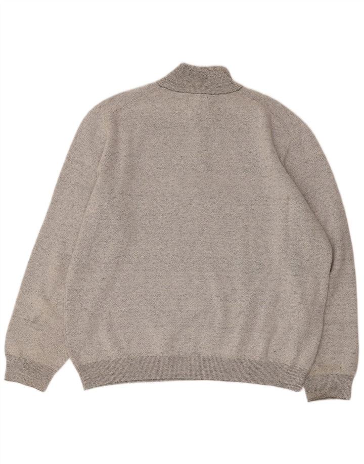 Superdry Sweat-shirt à col zippé pour homme 2XL Gris chiné en coton
