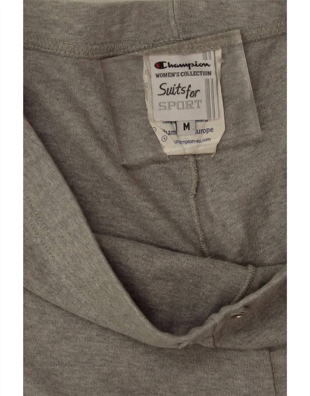 Champion Pantalon De Survêtement Femme UK 12 Coton Gris Moyen