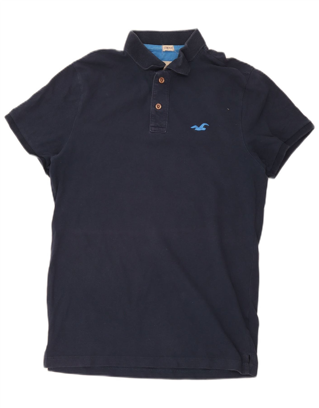 Hollister Polo Homme Bleu Marine Moyen Coton