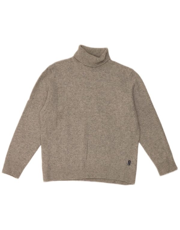 Barbour Pull col roulé pour femme UK 18 XL Laine mouchetée gris