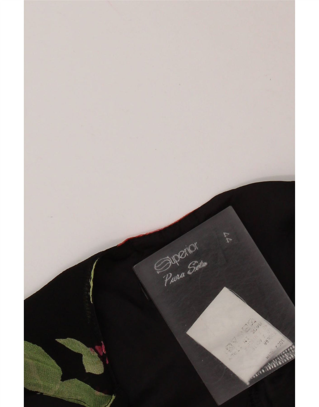 SUPERIOR Robe Slip Femme IT 44 Soie Florale Noir Moyen