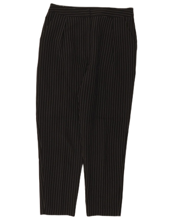 Topshop Pantalon chino court pour femme UK 12 Medium W30 L25 Noir à fines rayures