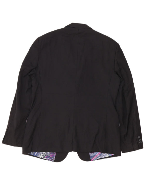 TED BAKER Veste blazer à 2 boutons pour homme UK 42 XL Laine noire