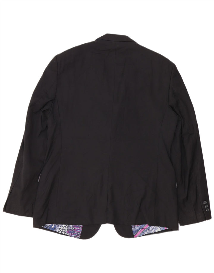 TED BAKER Veste blazer à 2 boutons pour homme UK 42 XL Laine noire