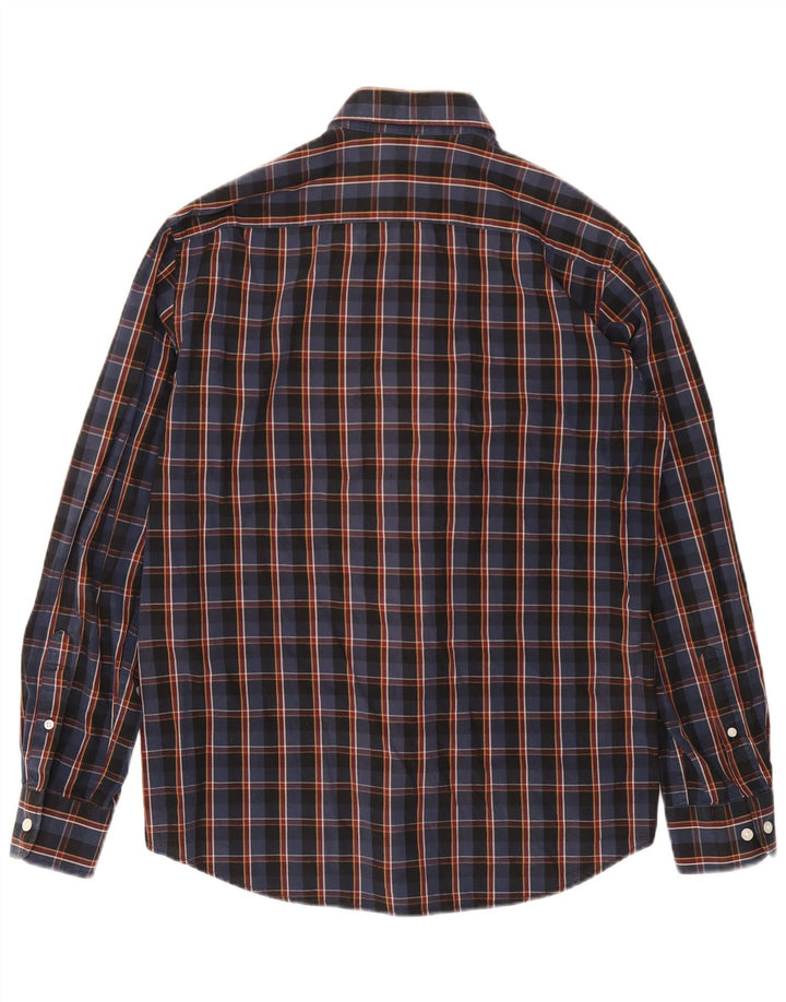 Carrera Chemise Homme Grand Carreau Bleu Marine Coton