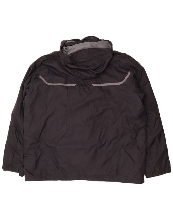 Columbia Veste coupe-vent à capuche Omni-Tech pour homme UK 44 2XL Noir Nylon