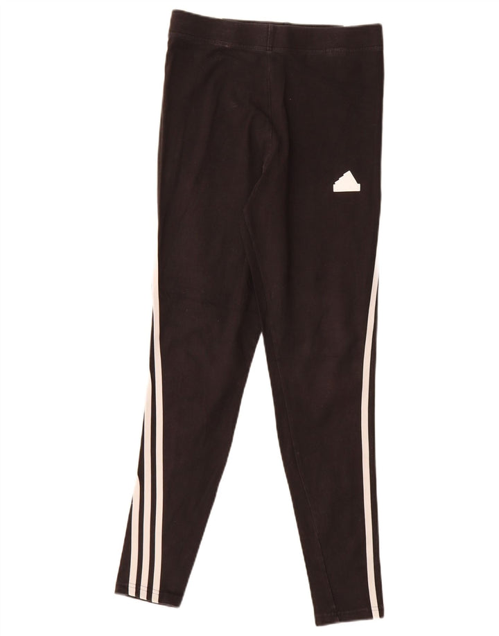 Adidas Leggings Femme UK 12/14 Moyen Noir