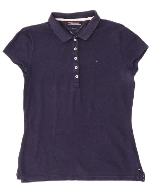 Tommy Hilfiger Polo Slim Fit pour femme UK 12 Bleu marine moyen Coton