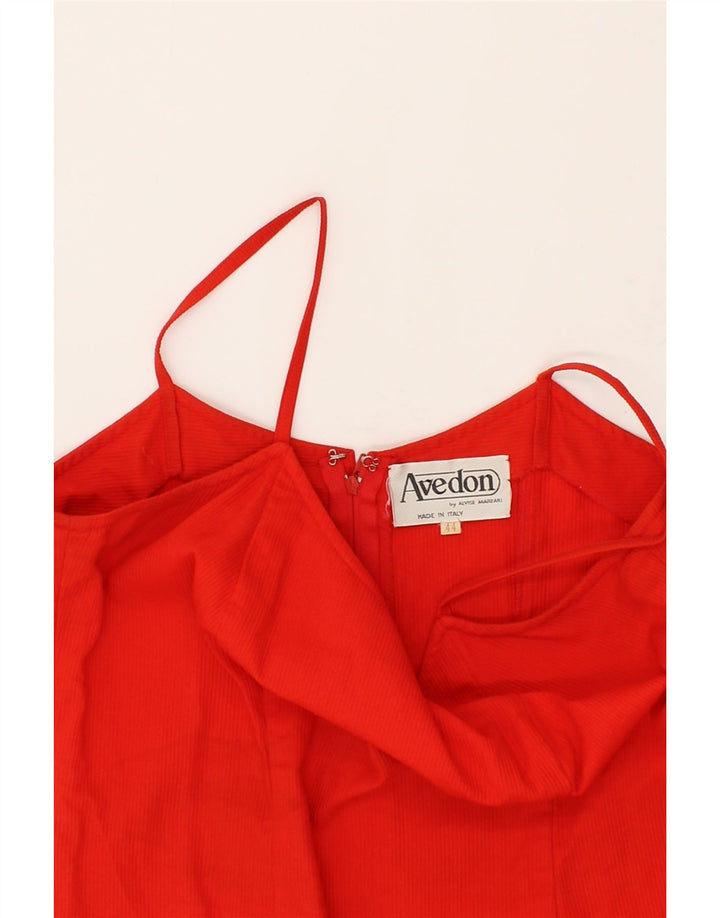 AVEDON Womens Sleeveless Bodycon Dress IT 44 Medium Red Cotton Vintage Avedon and Second-Hand Avedon from Messina Hembry 