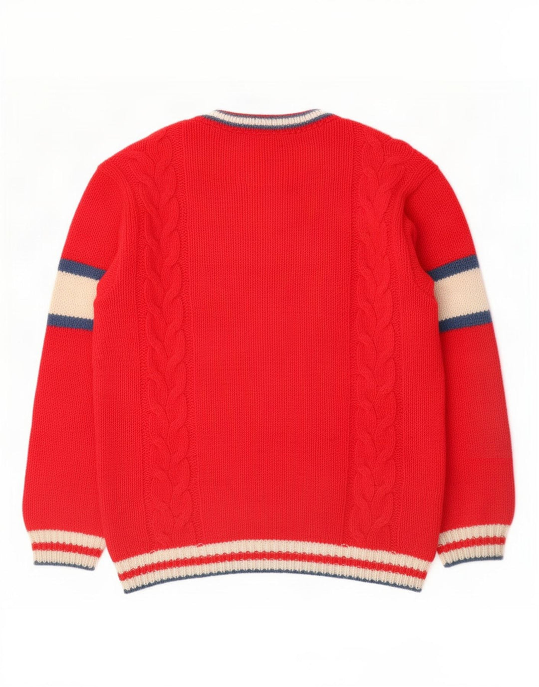 Foxhound Pull Graphique Col V Homme Rouge Moyen Colourblock