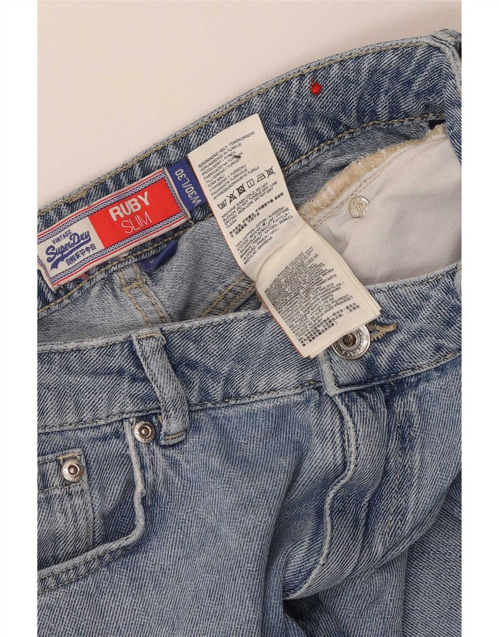 Superdry Jean Capri Ruby Slim W30 L23 Homme Bleu Coton
