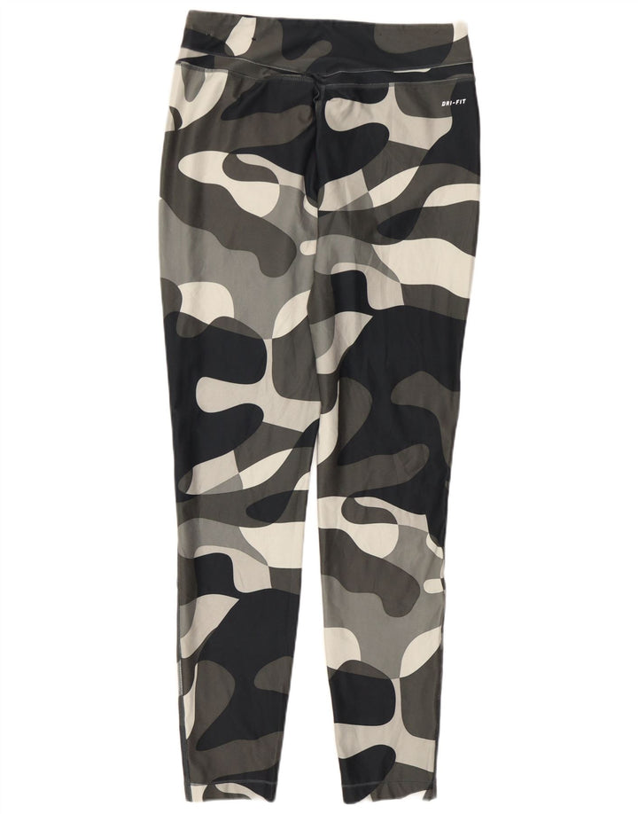 Nike Legging Dri Fit pour femme UK 44 Large Gris Camouflage Polyester