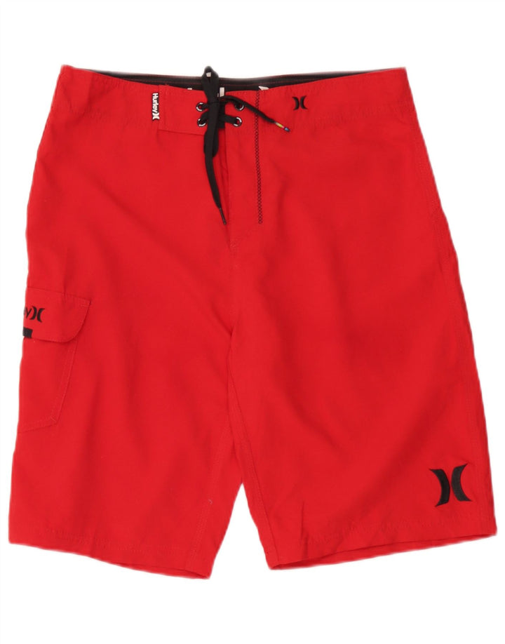 Hurley Short de Bain Homme Rouge Moyen Polyester