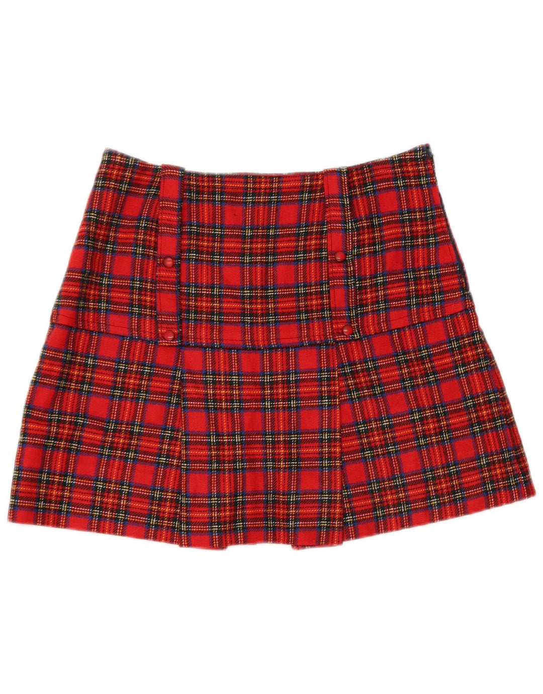 vintage Femme Mini Jupe W30 Plaid Rouge Moyen