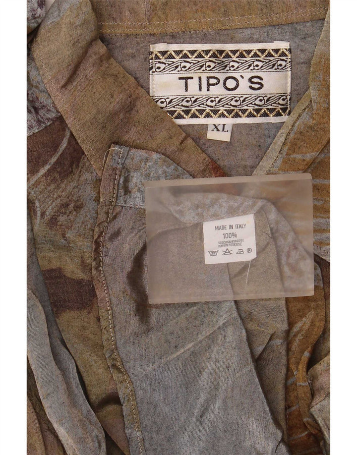 Tipo' S Chemise Homme Motif Abstrait XL Gris Viscose