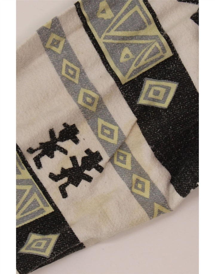 VINTAGE Chemise en flanelle de bûcheron pour hommes grand coton géométrique gris