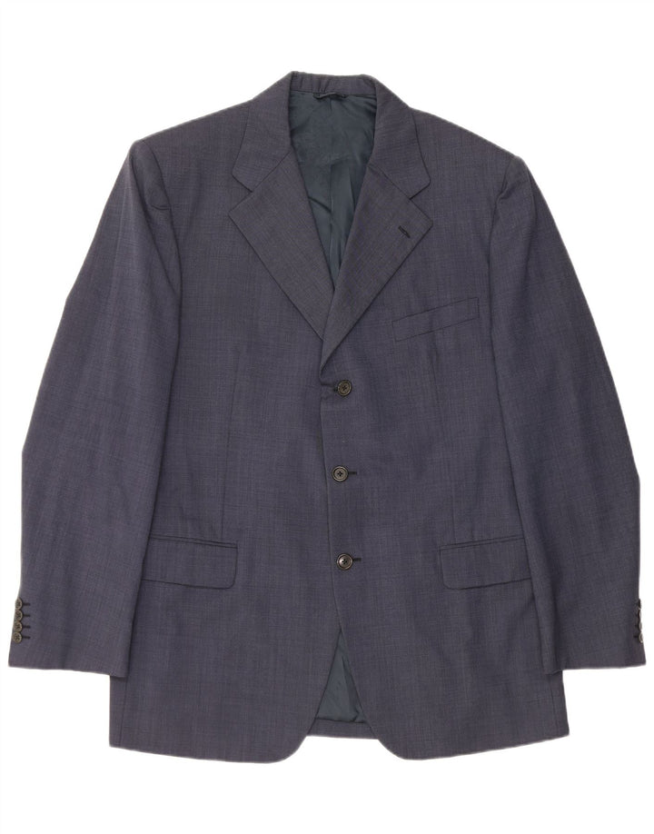 Burberry Veste Blazer 3 Boutons Homme IT 54 Grande Laine Bleu Marine