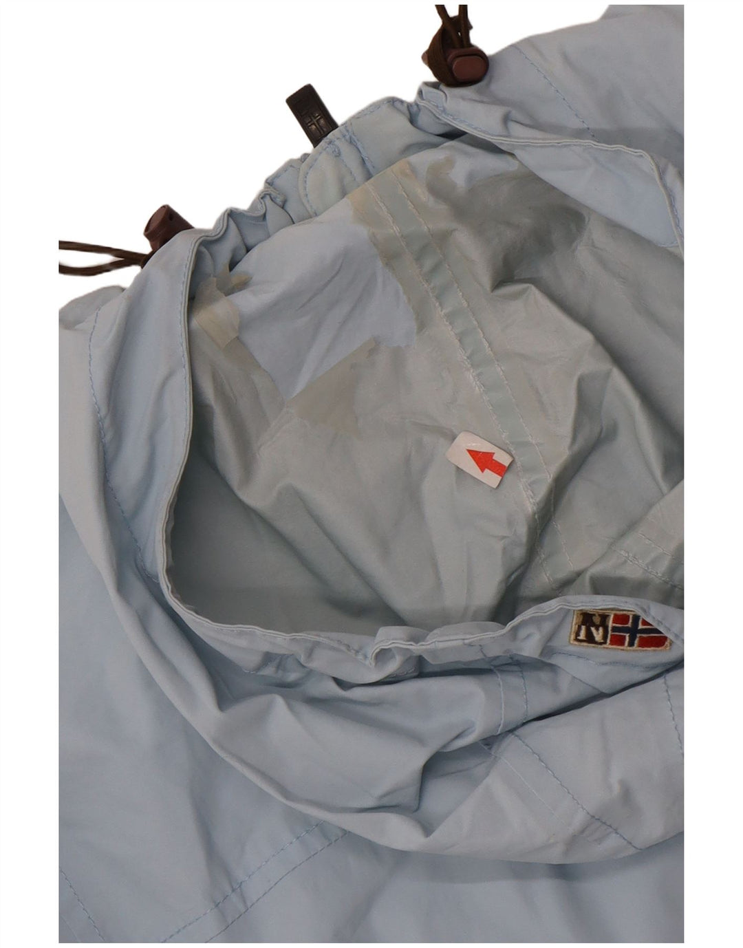 Napapijri Veste de pluie surdimensionnée à capuche pour femme UK 10 Small Bleu