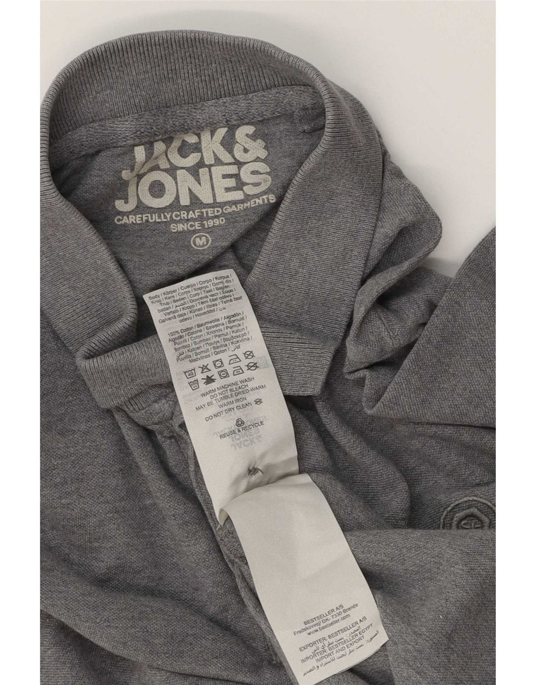Jack & Jones Polo Homme Gris Moyen Moucheté Coton