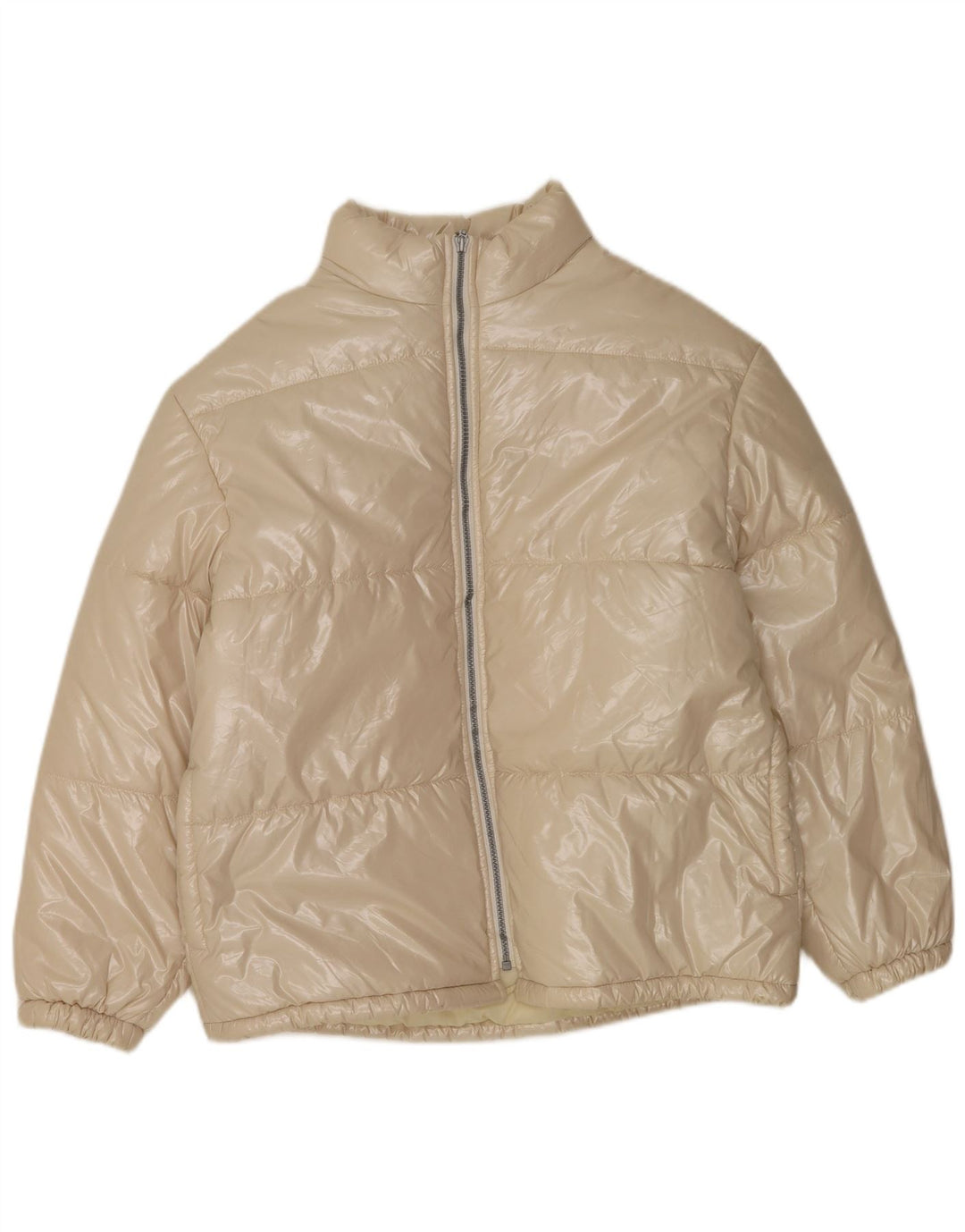 Benetton Veste Rembourrée Femme UK 18 XL Beige Polyamide