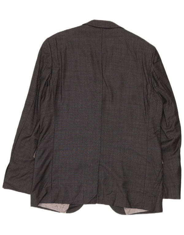 Dkny Veste Blazer Coupe Classique à 2 Boutons pour Homme UK 42 XL Laine Grise