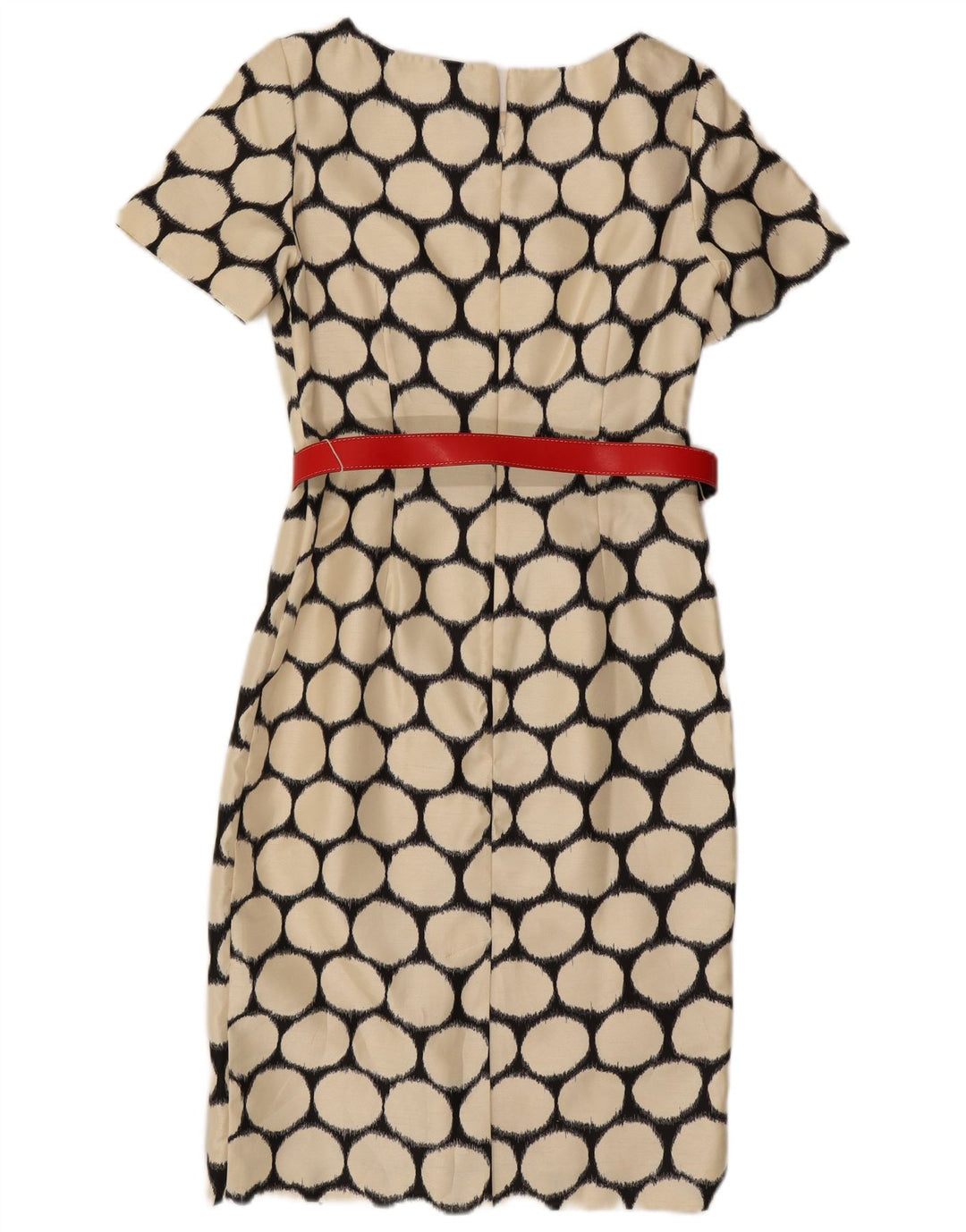 JACQUES VERT Robe Fourreau Femme UK 8 Petit Pois Beige Polyester