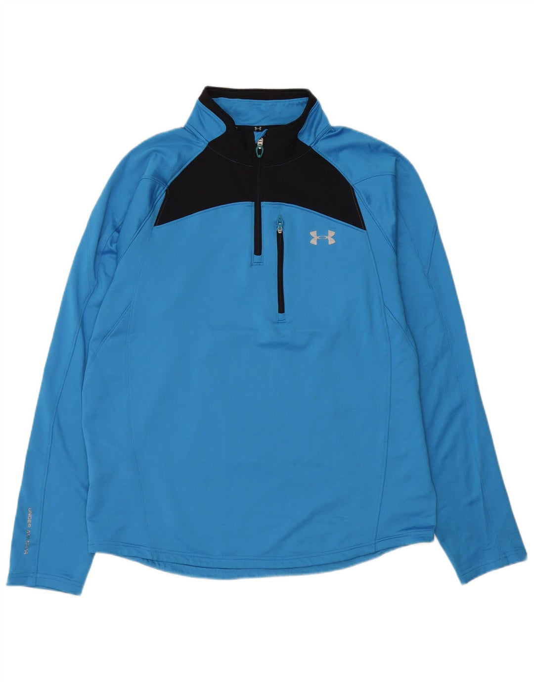 Under Armour Haut de Survêtement Cold Gear Pullover Homme Bleu Colorblock