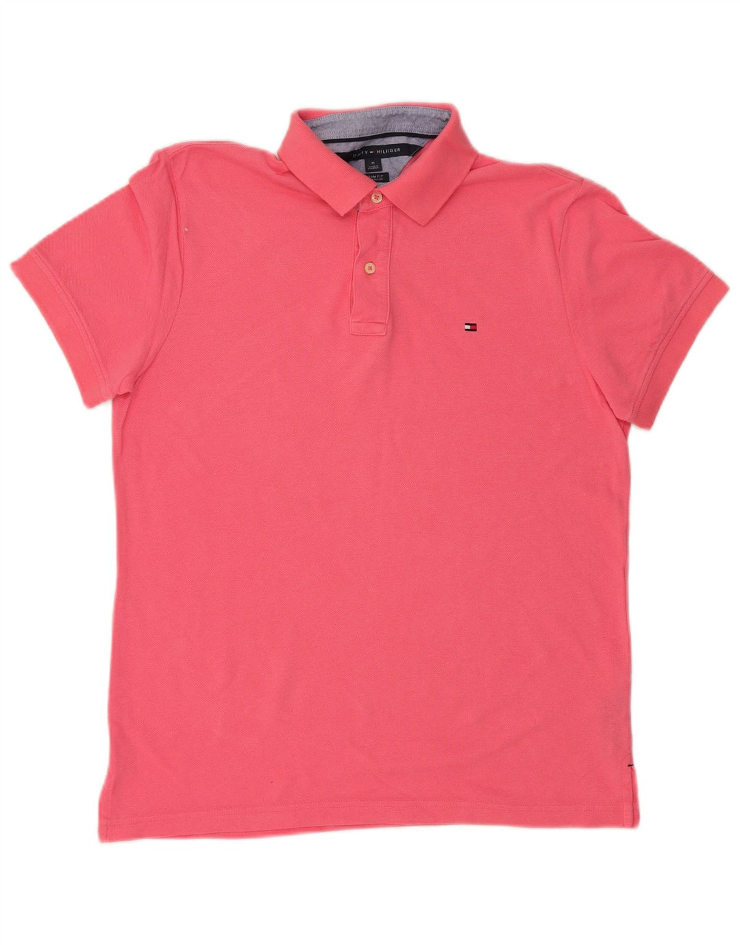 TOMMY HILFIGER Polo Custom Fit Homme Rose Moyen Coton