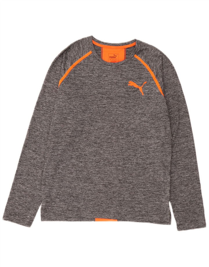 Puma Haut à Manches Longues Homme Gris Colorblock Small