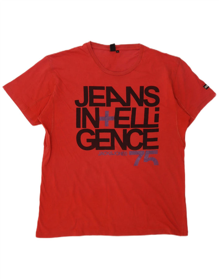 Jack & Jones T-Shirt Graphique Homme XL Rouge