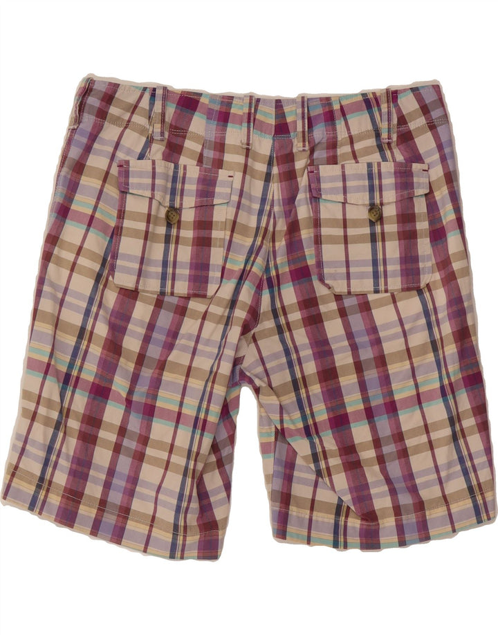 EDDIE BAUER Womens Chino Shorts US 8 Medium W30  Multicoloured Check Vintage Eddie Bauer and Second-Hand Eddie Bauer from Messina Hembry 