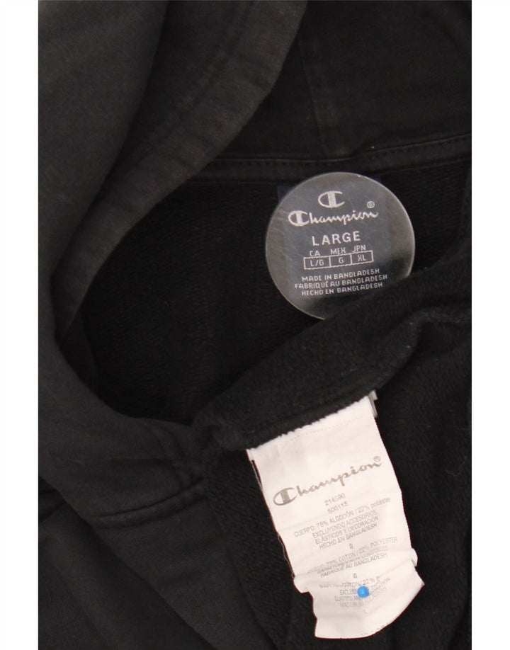 Champion Pull à capuche zippé pour homme Grand coton noir