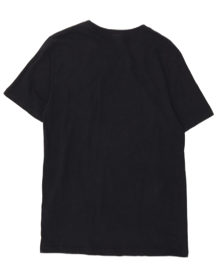 Reiss Homme T-Shirt Top Petit Bleu Marine Coton