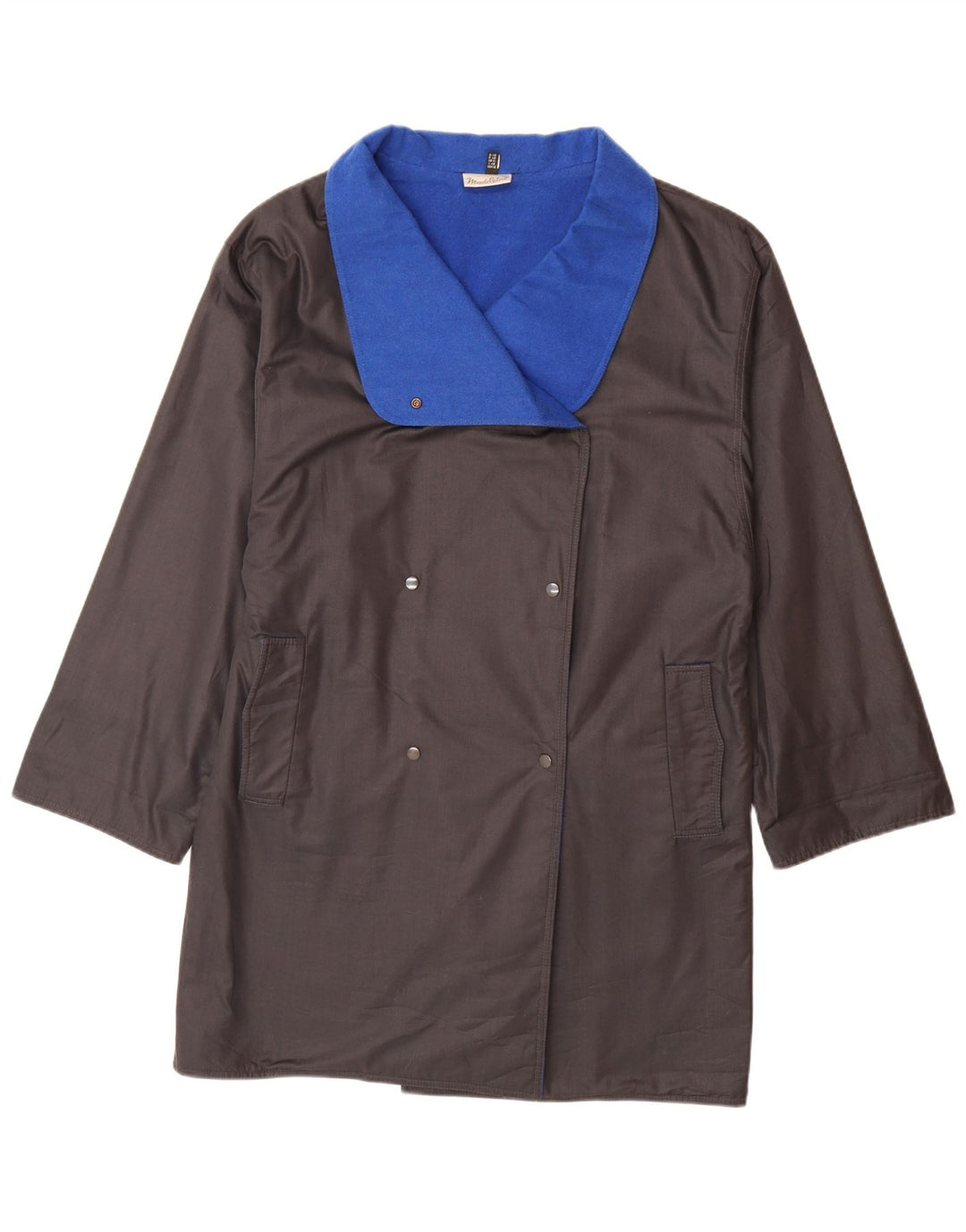 Manteau croisé Madeleine pour femme UK 44 Large Gris Polyester