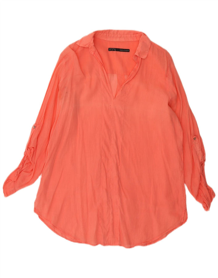 Zara Chemisier Femme UK 14 Rose Moyen