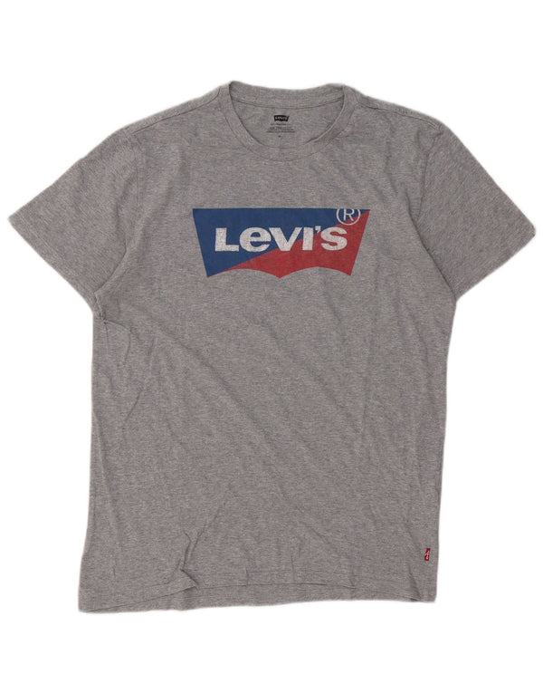 Levi's Tee-Shirt Graphique Homme Gris Moyen Coton