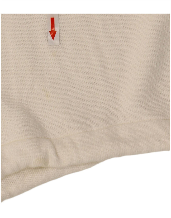 Zara Womens Crop Sweatshirt Jumper UK 10 Petit Blanc