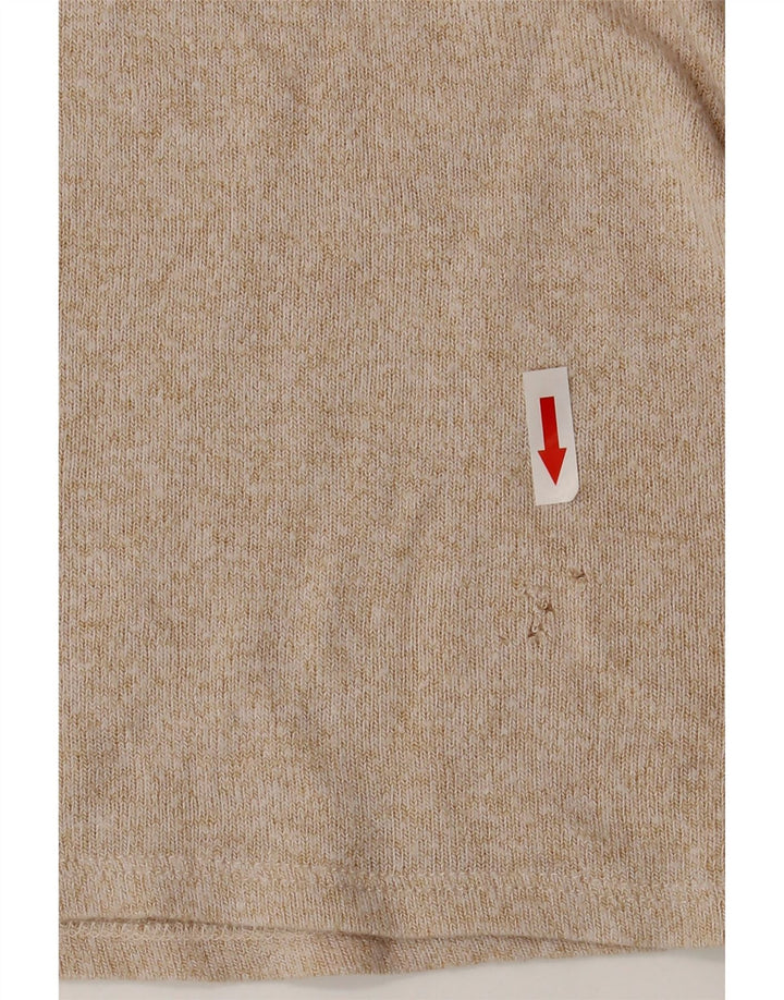 Zara Femme Chemisier Top UK 14 Large Beige Viscose