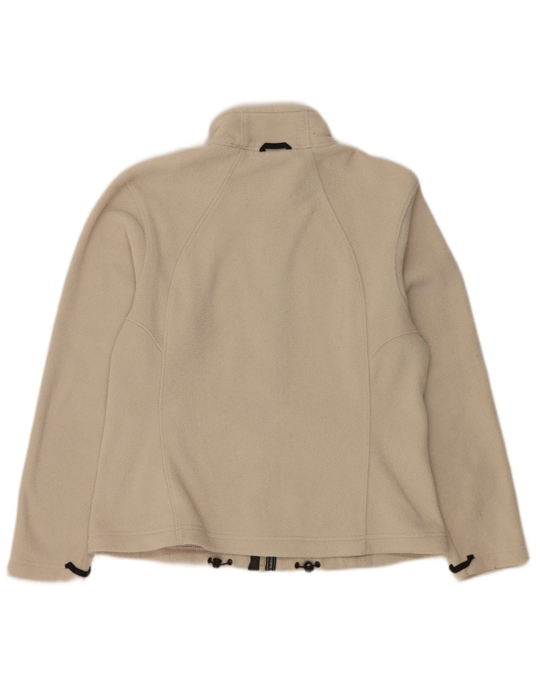 JACK WOLFSKIN Veste Polaire Femme UK 12/14 Moyen Blanc Cassé Polyester