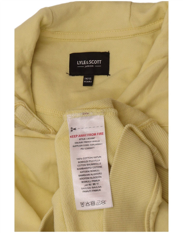 Lyle & Scott Pull à capuche garçon 14-15 ans Jaune Coton