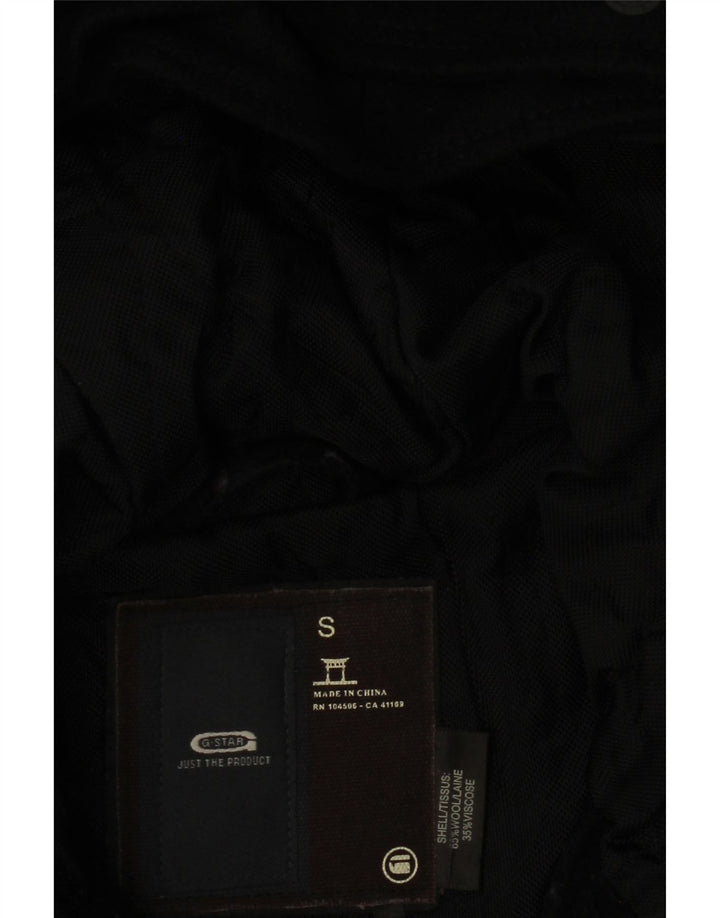 G-STAR Parka à capuche pour femme UK 10 Petite laine noire