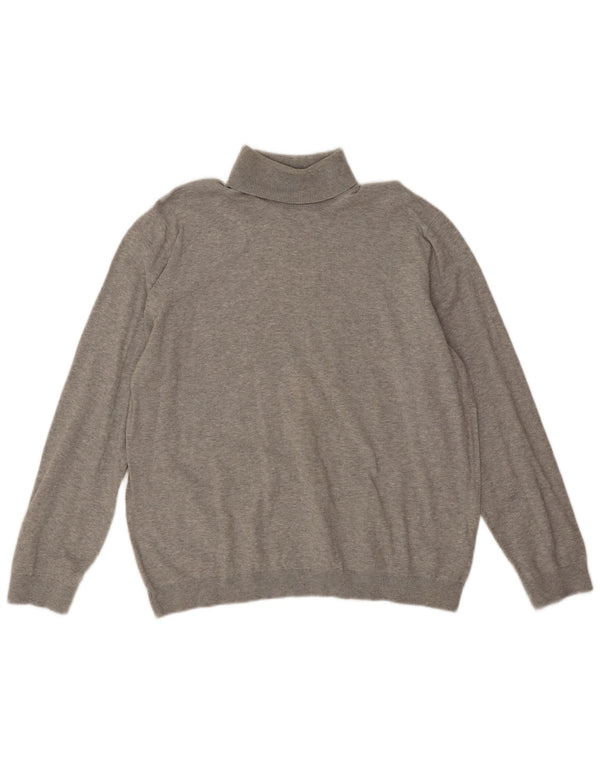 Marks & Spencer Pull Col Roulé Homme XL Gris Coton