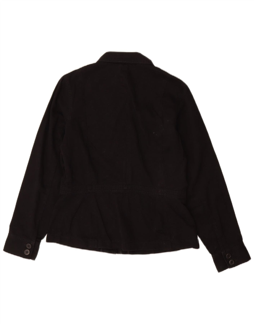 EDDIE BAUER Veste Bomber Femme UK 14 Coton Noir Moyen