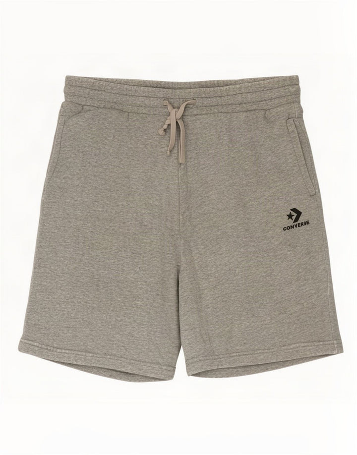 Converse Short de Sport Homme Gris Moyen Moucheté Coton