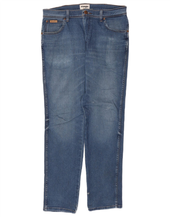 WRANGLER Jean Fuselé Texas Homme W32 L32 Bleu Coton