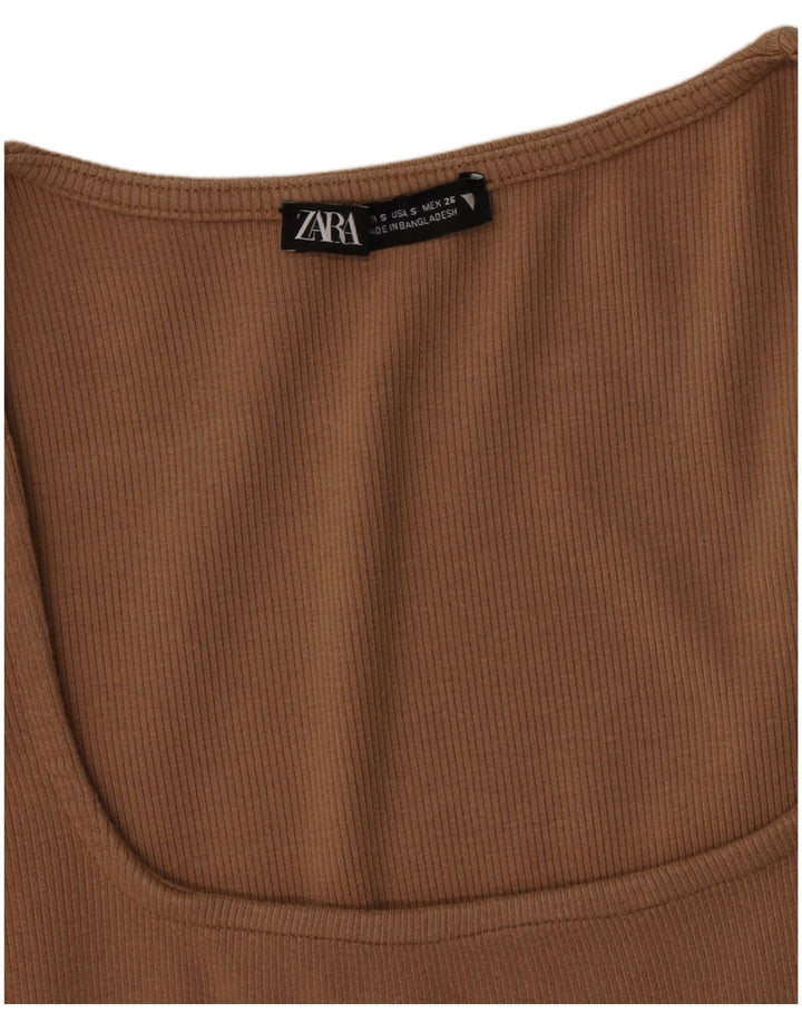Zara Robe moulante pour femme UK 8 Small Marron
