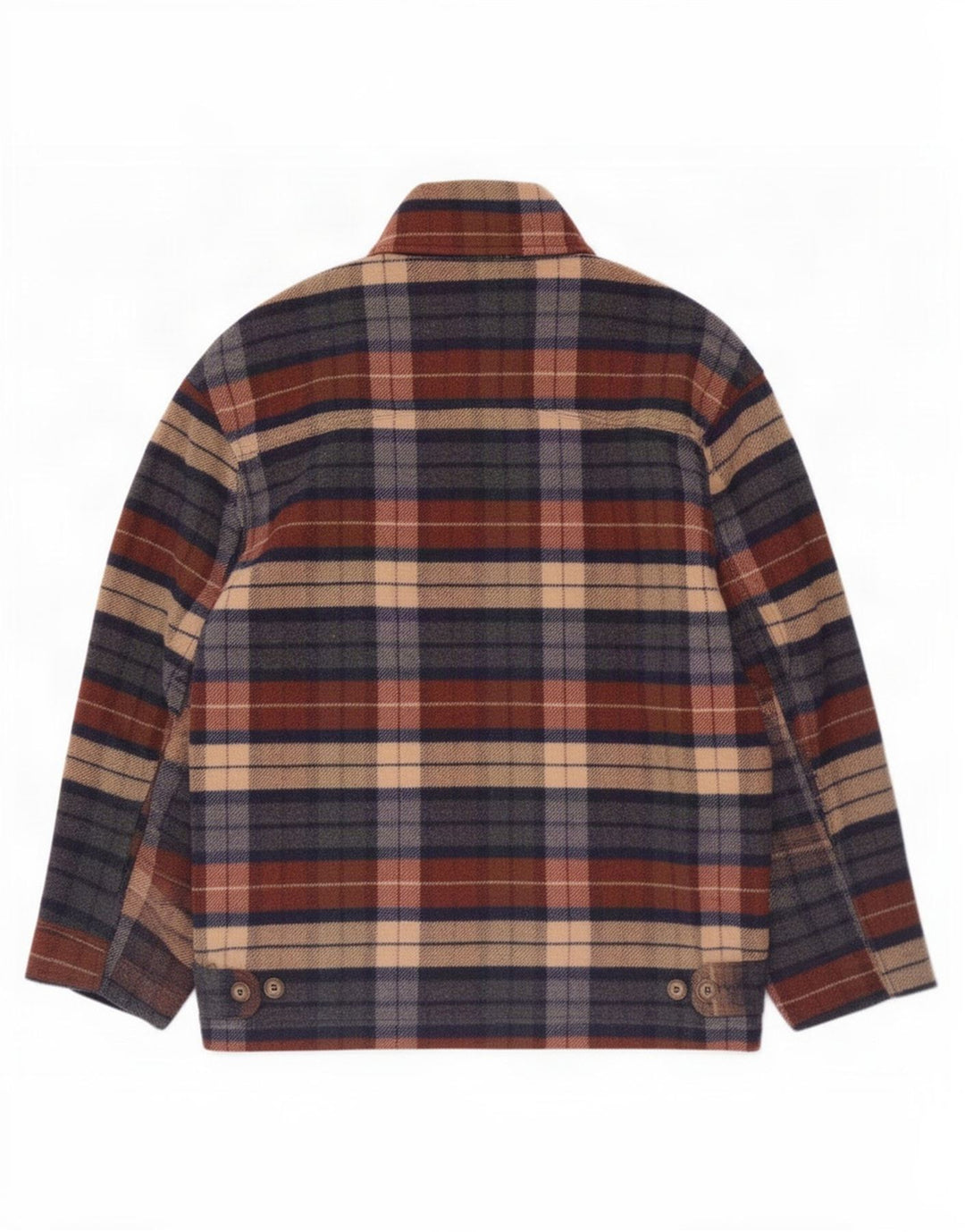 vintage Mens Utility Jacket UK 40 Grande laine à carreaux multicolore