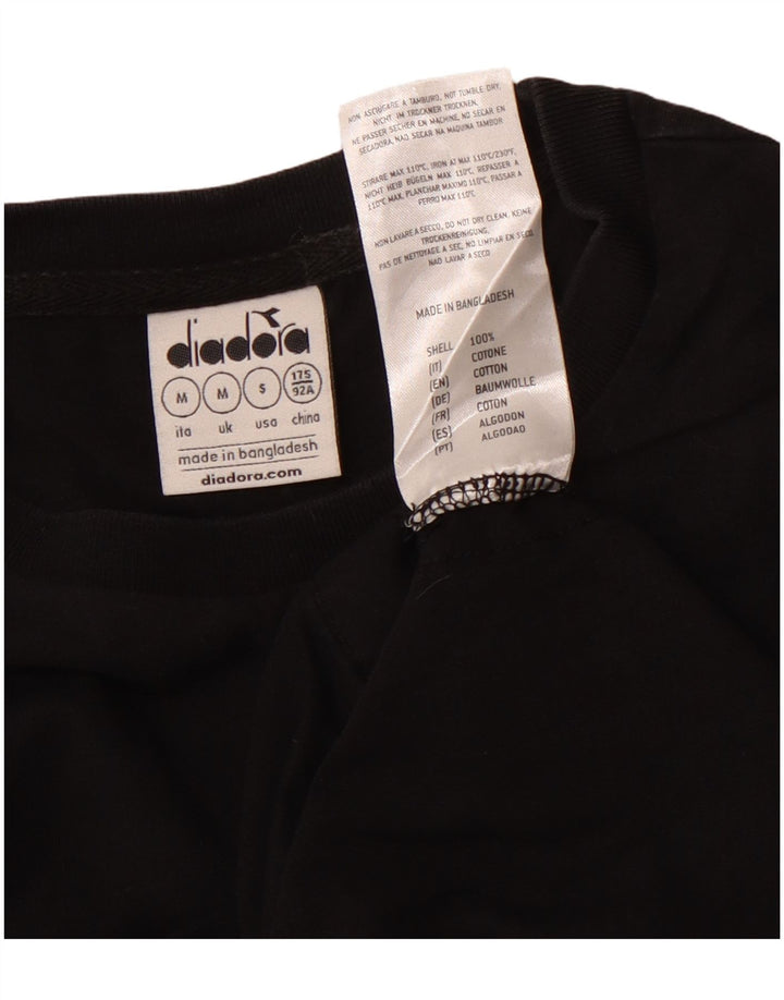 Diadora T-Shirt Graphique Haut Noir Moyen Coton Homme